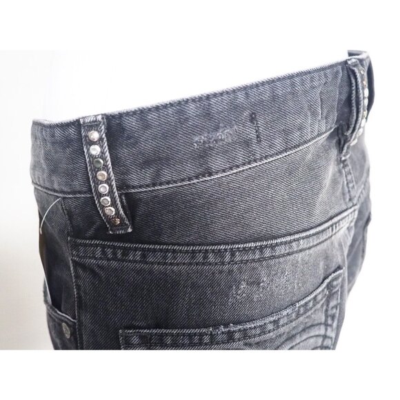 Just Cavalli Black Distressed Denim Studded Slim Leg Jeans, Size 30 - Picture 13 of 16